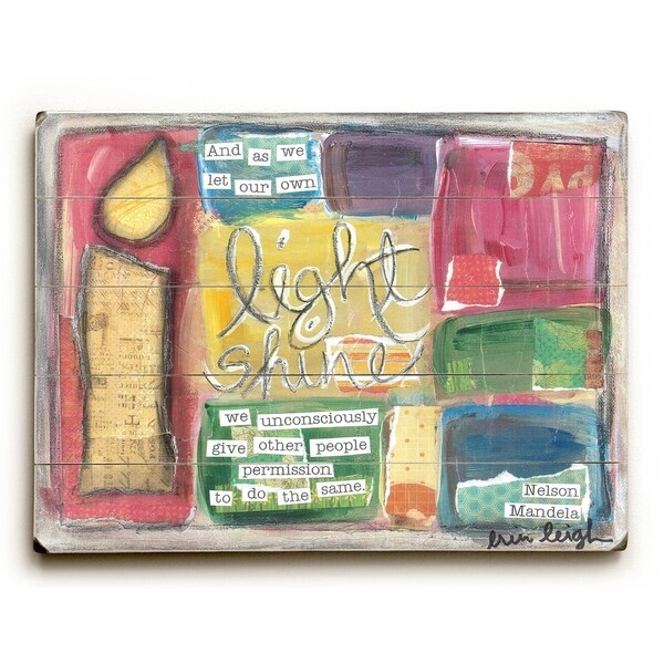 Light Shine - Planked Wood Wall Decor by Erin Butson