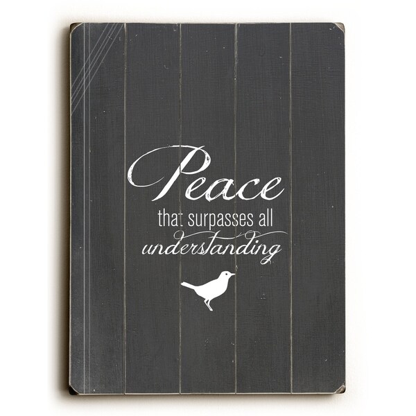 Peace that Surpasses all Understanding - Planked Wood Wall Decor by Pocket Fuel