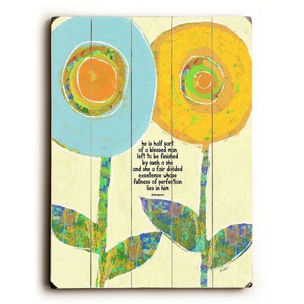 he is half part - Planked Wood Wall Decor by Lisa Weedn