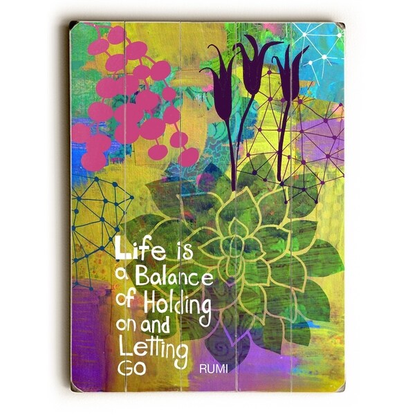 Balancing Act - Planked Wood Wall Decor by Beth Nadler