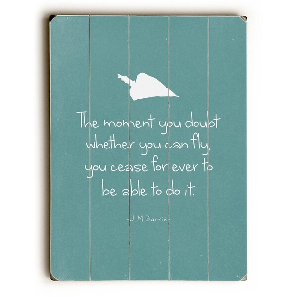 Doubt - Planked Wood Wall Decor by Abbie Smith
