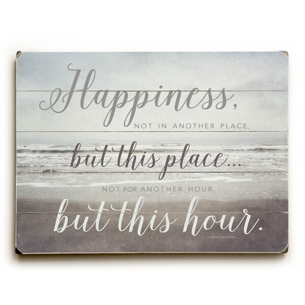 This Hour - Planked Wood Wall Decor by Lisa Russo