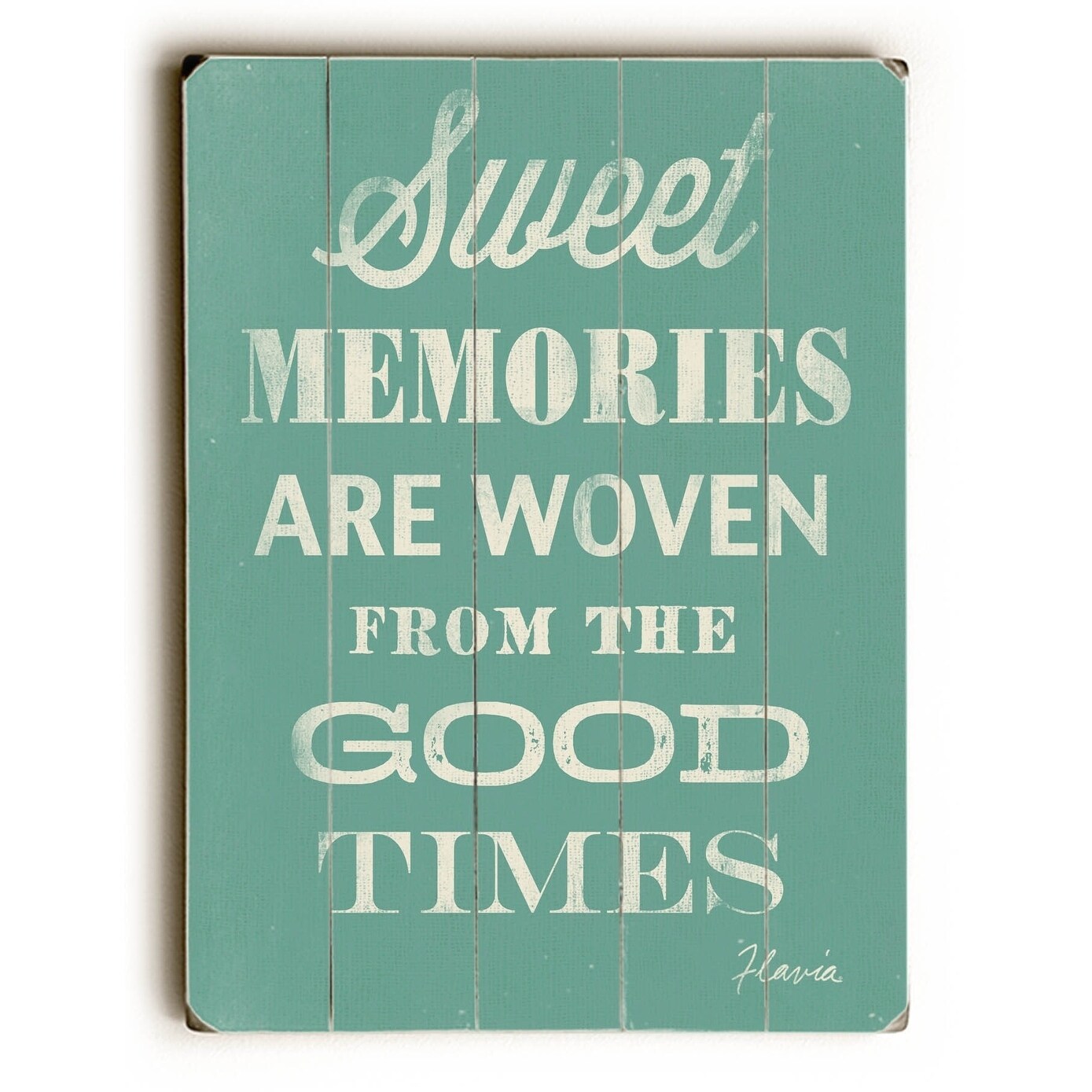 Sweet Memories Planked Wood Wall Decor By Flavia Overstock