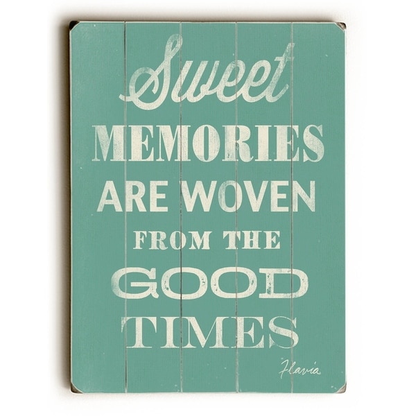 Sweet Memories - Planked Wood Wall Decor by FLAVIA