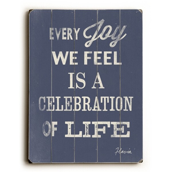 Every Joy - Planked Wood Wall Decor by FLAVIA