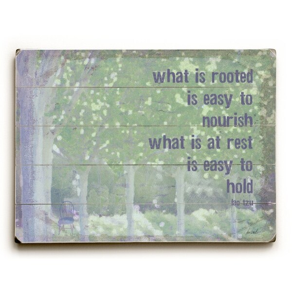 What is Rooted - Planked Wood Wall Decor by Lisa Weedn