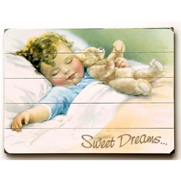 Sweet Dreams - Planked Wood Wall Decor by FLAVIA