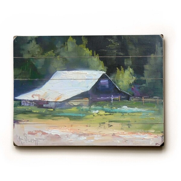 Long summer - Planked Wood Wall Decor by Carol Schiff - Multi-Color