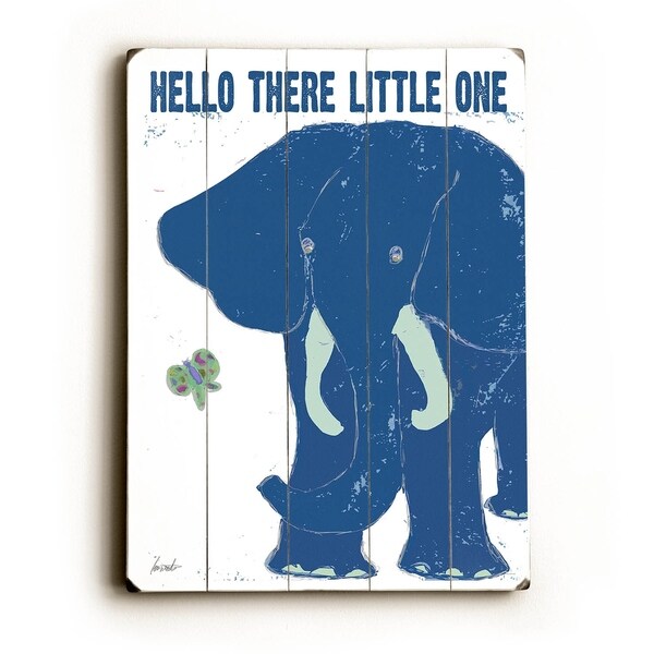 Hello There - Planked Wood Wall Decor by Lisa Weedn