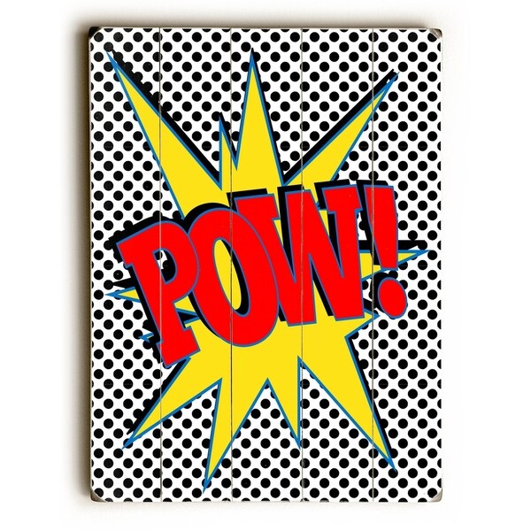 POW! - Planked Wood Wall Decor by Ginger Oliphant