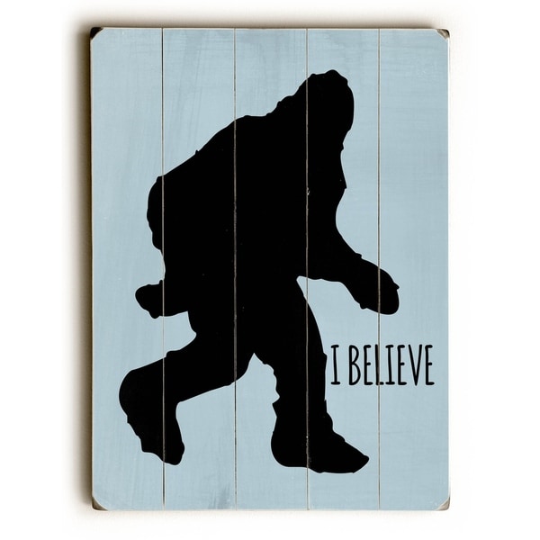 I Believe - Planked Wood Wall Decor by Ginger Oliphant