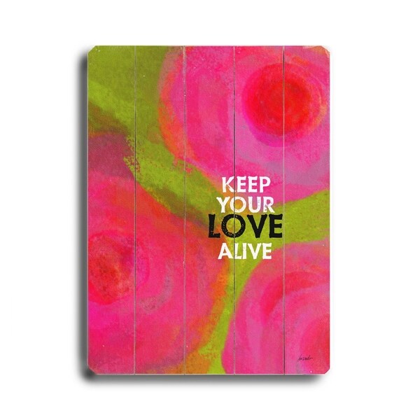 Keep Your Love - Planked Wood Wall Decor by Lisa Weedn