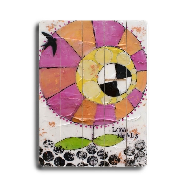 Love heals - Planked Wood Wall Decor by Cindy Wunsch