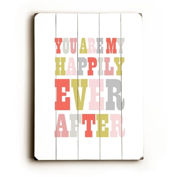 Happily Ever After - Planked Wood Wall Decor by Amanda Catherine