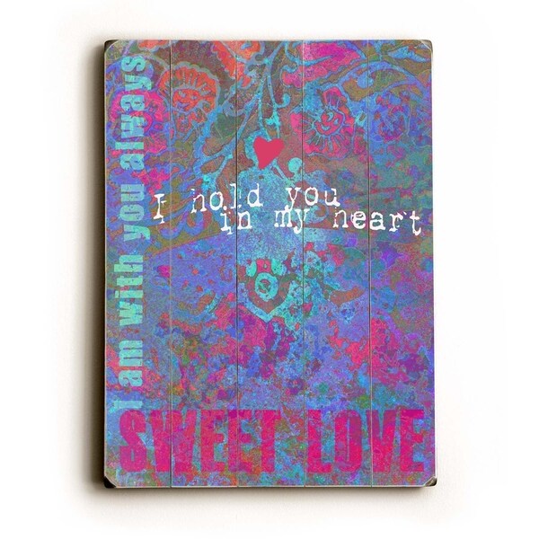 Sweet Loves - Planked Wood Wall Decor by Lisa Weedn