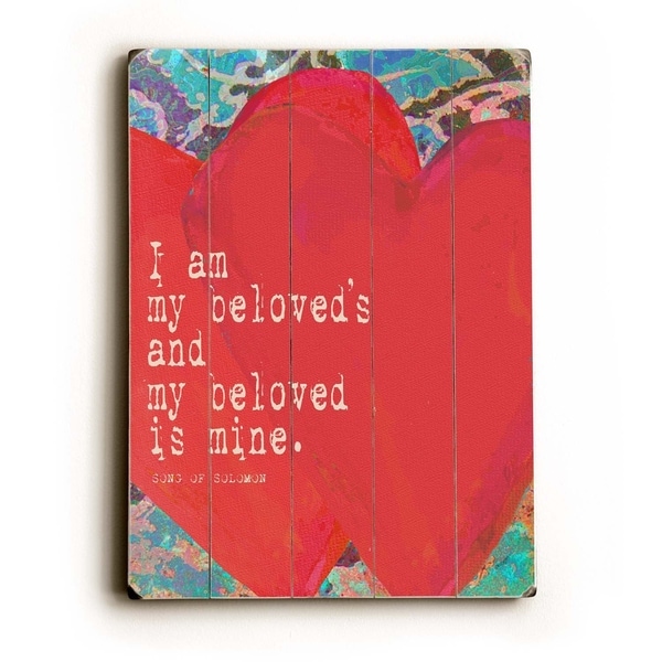 Beloved - Planked Wood Wall Decor by Lisa Weedn