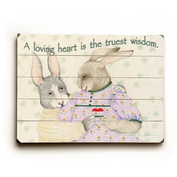 a loving heart - Planked Wood Wall Decor by Paris Bottman