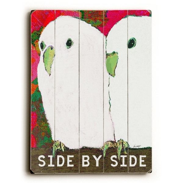 side by side - Planked Wood Wall Decor by Lisa Weedn