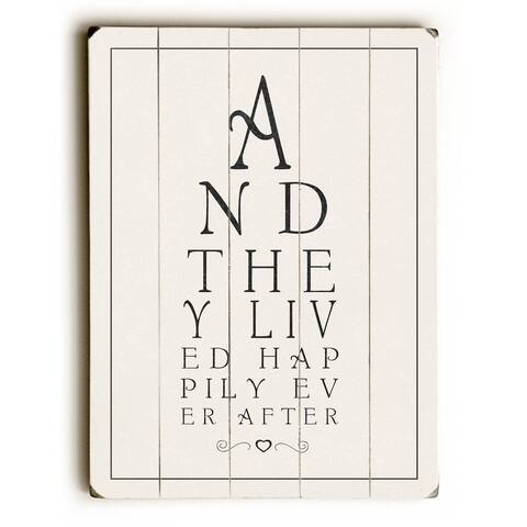 And they lived - Planked Wood Wall Decor by Abbie Smith