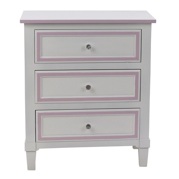 Becket 3-drawer Wood Finish Side Table