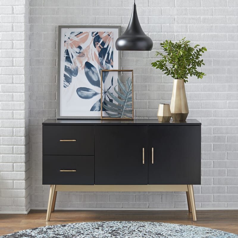 Simple Living Stacy Mid-Century Buffet/Sideboard - Black