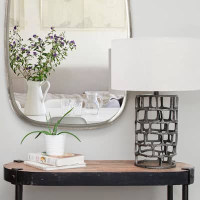 Strick & Bolton Clifton Charcoal Grey Iron Table Lamp