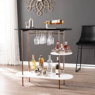SEI Furniture Ringkobing Bar Table Wine Rack