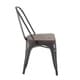 preview thumbnail 4 of 6, Oregon Stackable Dining Chair in Metal and Wood (Set of 2)