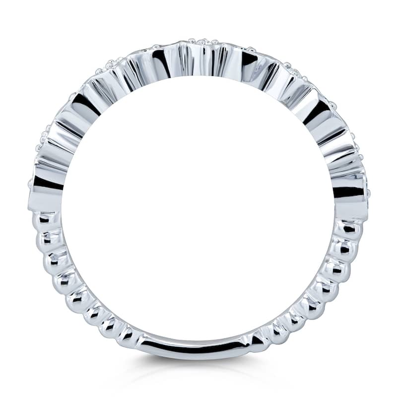 Annello by Kobelli 10k Gold 1/10ct TDW Stackable Fashion Diamond Ring