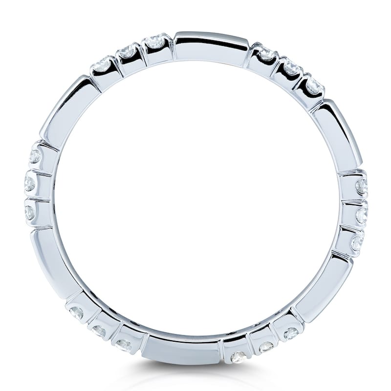 Annello by Kobelli 10K Gold 1/5ct TDW Tri-stone Pattern Womens Fashion Diamond Band