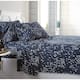 Option blue with white and light blue print
