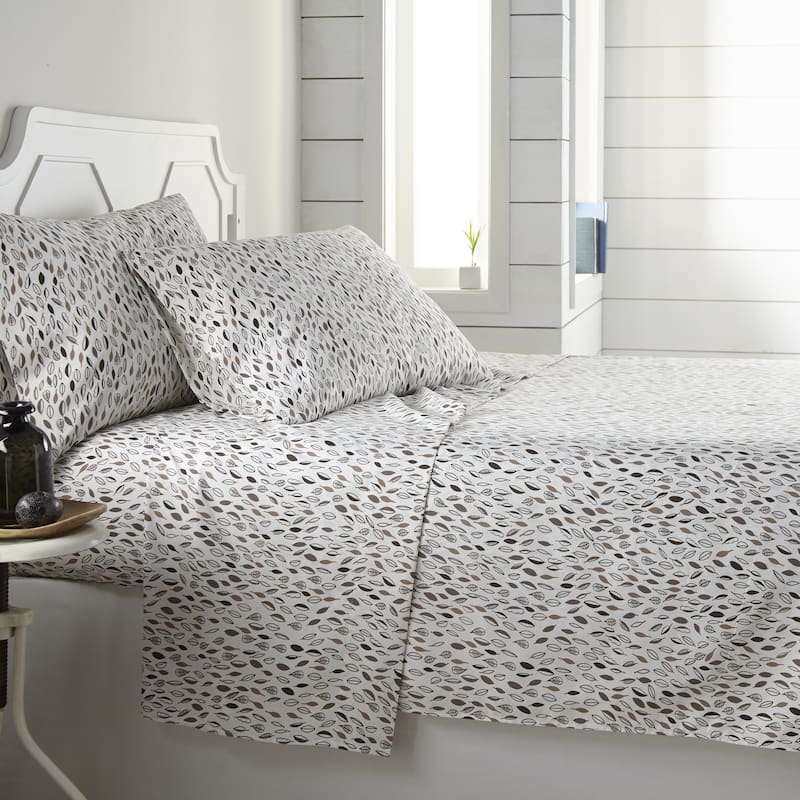 Vilano Choice Ultra-soft Deep Pocket Botanical 4-piece Printed Bed Sheet Set