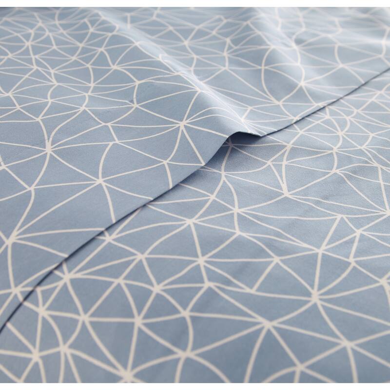 Vilano Choice Ultra-Soft Geometric Maze 4-piece Printed Bed Sheet Set