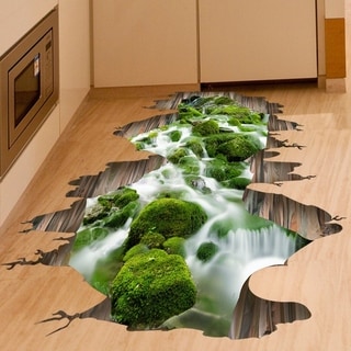 Creative Design Household 3D Waterproof Bathroom Floor Tile Stickers ...
