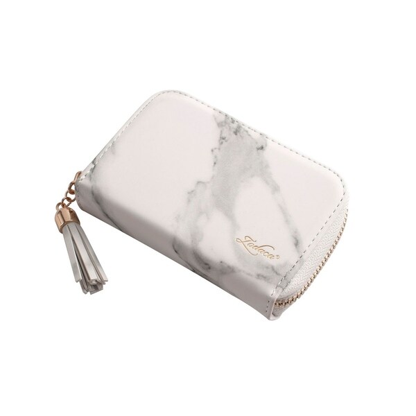 Shop Zodaca Marble Pattern 10 Card Slots Travel Credit Card Wallet Business Card Holder For