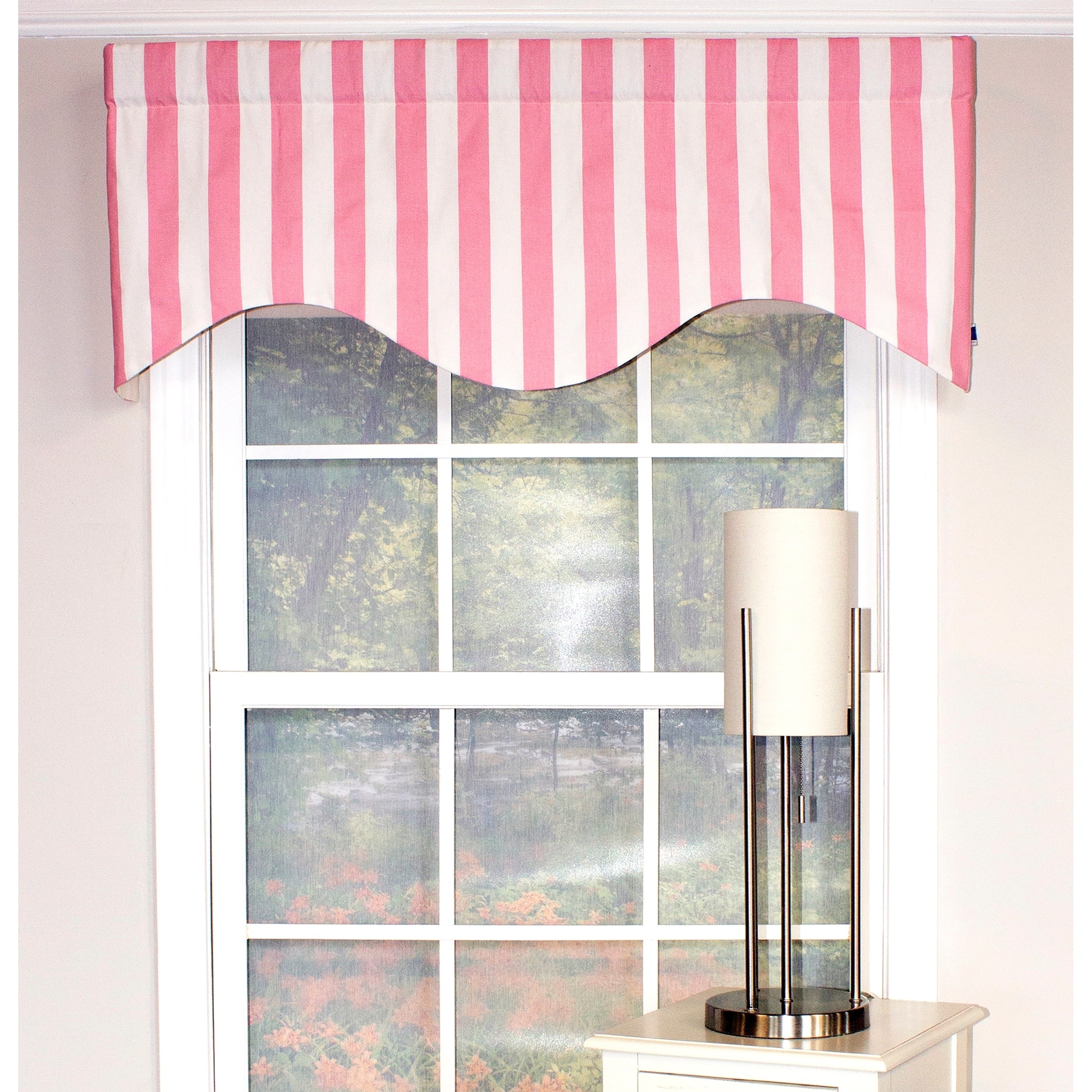 Rlf Home Canopy Stripe Cornice Window Valance Pink Canopy Stripe Cornice Window Valance