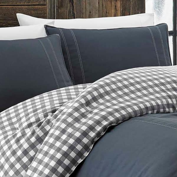 Shop Eddie Bauer Kingston Charcoal Duvet Cover Set On Sale