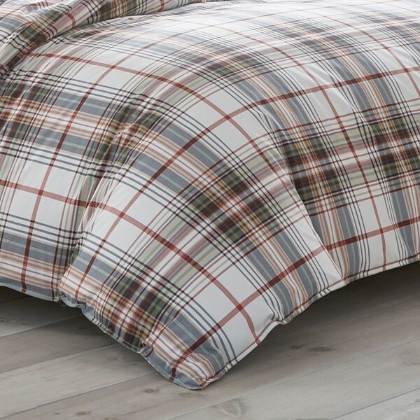 eddie bauer classic plaid duvet cover set