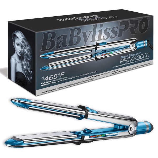 BaBylissPRO Nano Titanium Prima3000 1.25 inch Ionic Straightener As Is Item