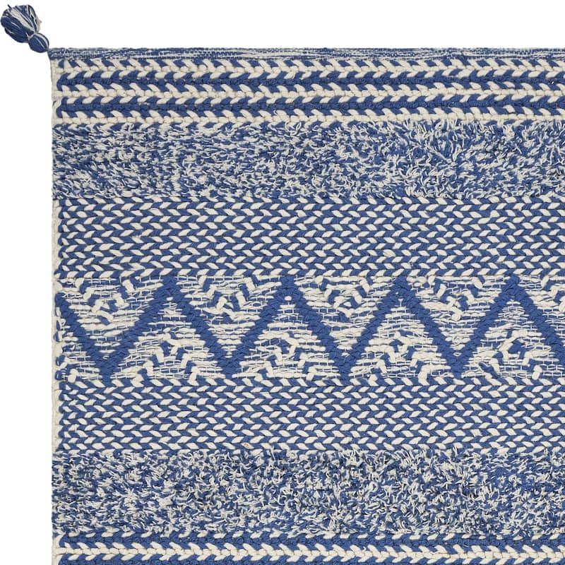 Hermosa Nautical Chevron Hand-tufted Rug