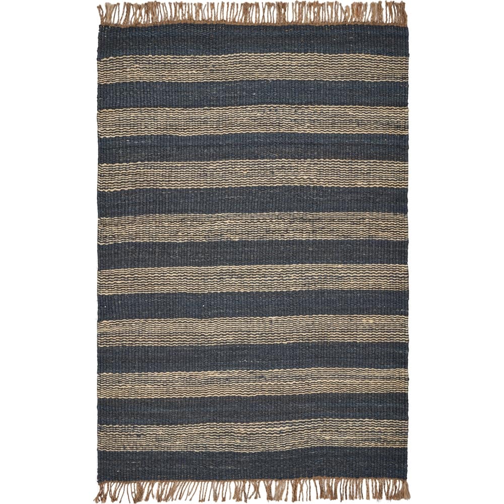 Natural Horizons Casual Striped Hand-woven Jute Rug
