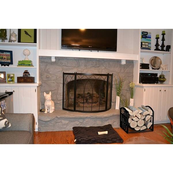 Shop Firewood Rack Holder With Decorative Scroll Design Metal Log