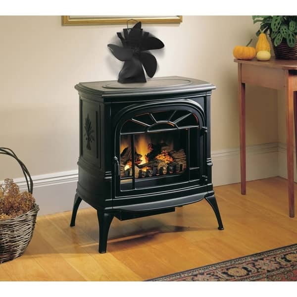 Fireplace Stove Fan by Home-Complete Black