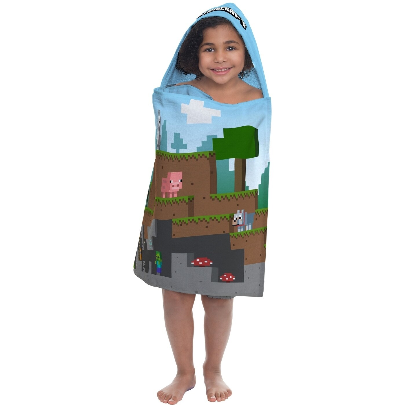 minecraft hooded towel