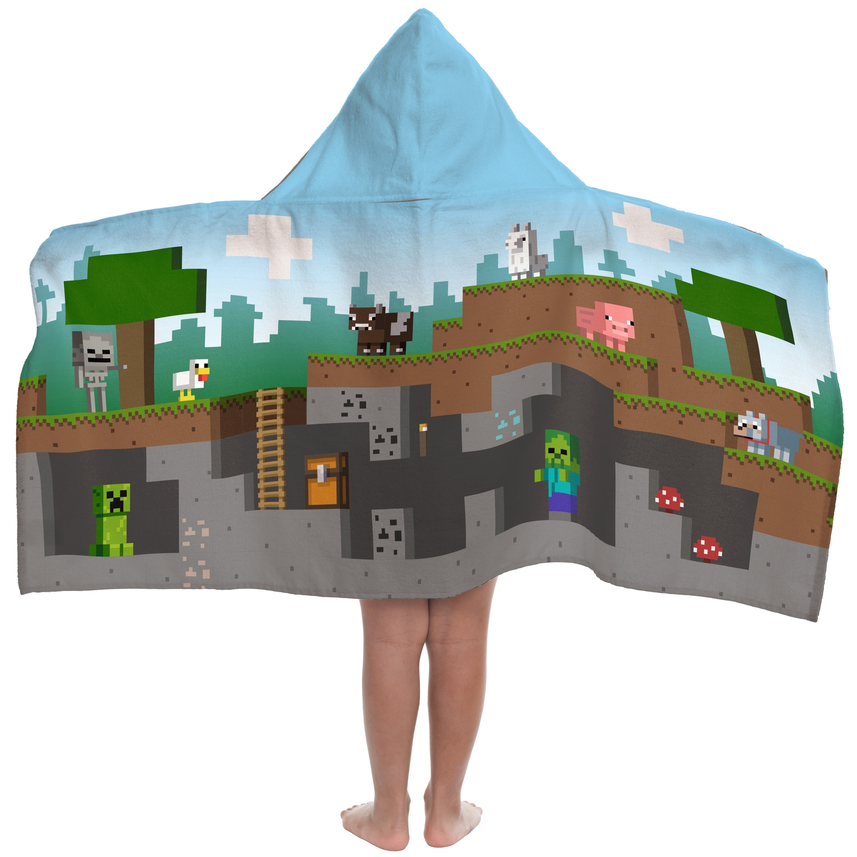 minecraft hooded towel