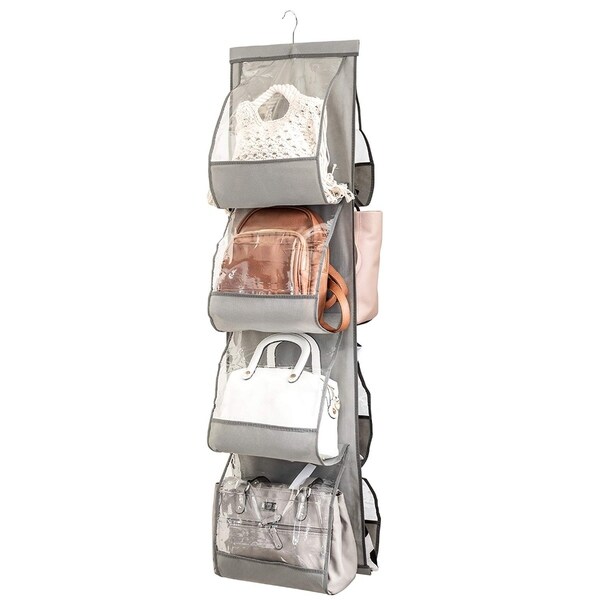 Shop Hanging Purse Organizer For closet Clear Handbag Organizer For Purses, Handbags Etc. 8 Easy ...