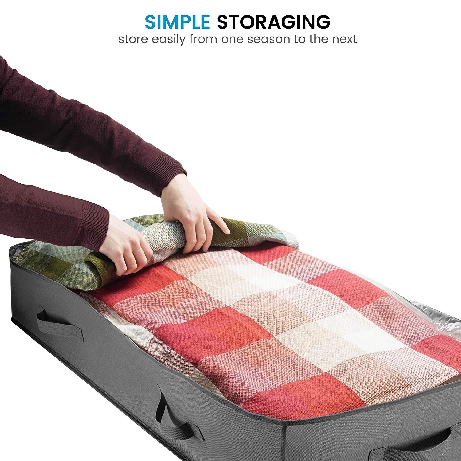 Shop Underbed Storage Bag Pack Of 2 Fabric Storage For Linens