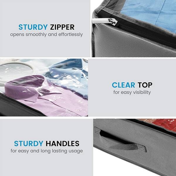 Shop Underbed Storage Bag Pack Of 2 Fabric Storage For Linens