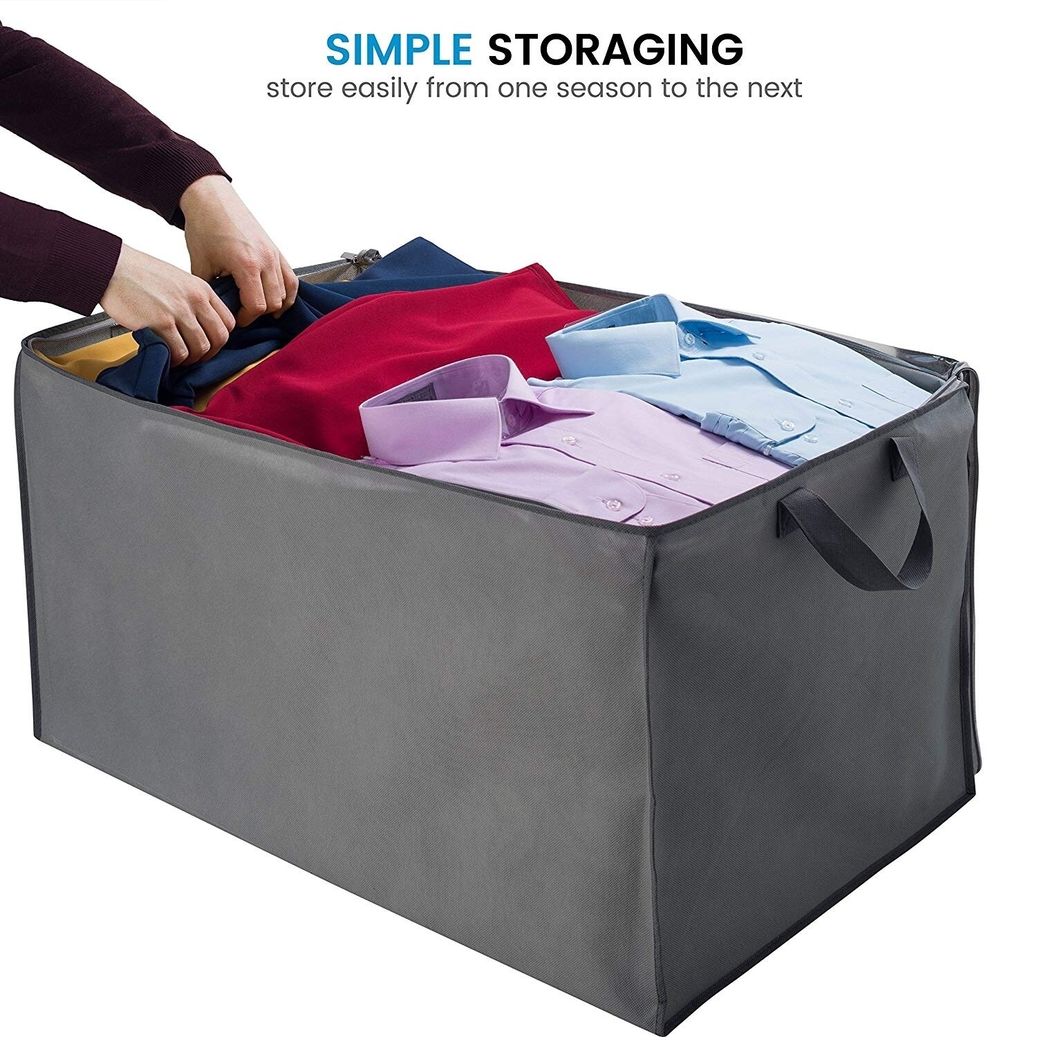 clear plastic blanket storage bags