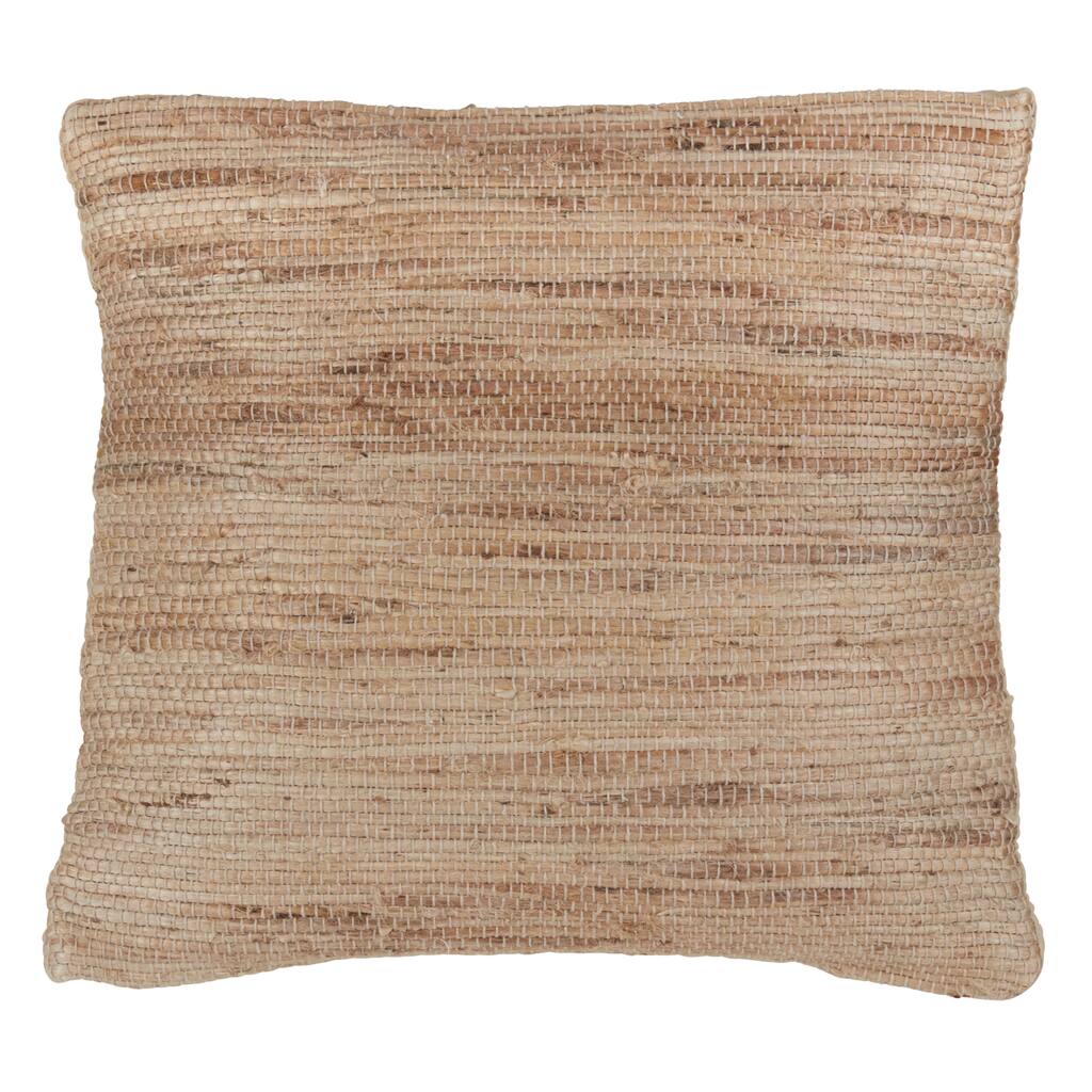 Woven Jute Down Filled Throw Pillow